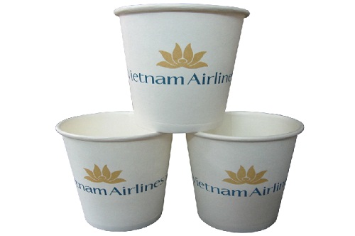 Cốc giấy được Vietnam Airlines sử dụng trên các chuyến bay